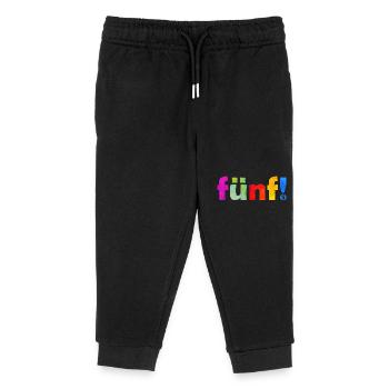 FÜNF 5 JAHRE JUNGE 5. GEBURTSTAG - Kinder Organic Jogginghose Mini Mover von Stanley/Stella - Schwarz - Vorne