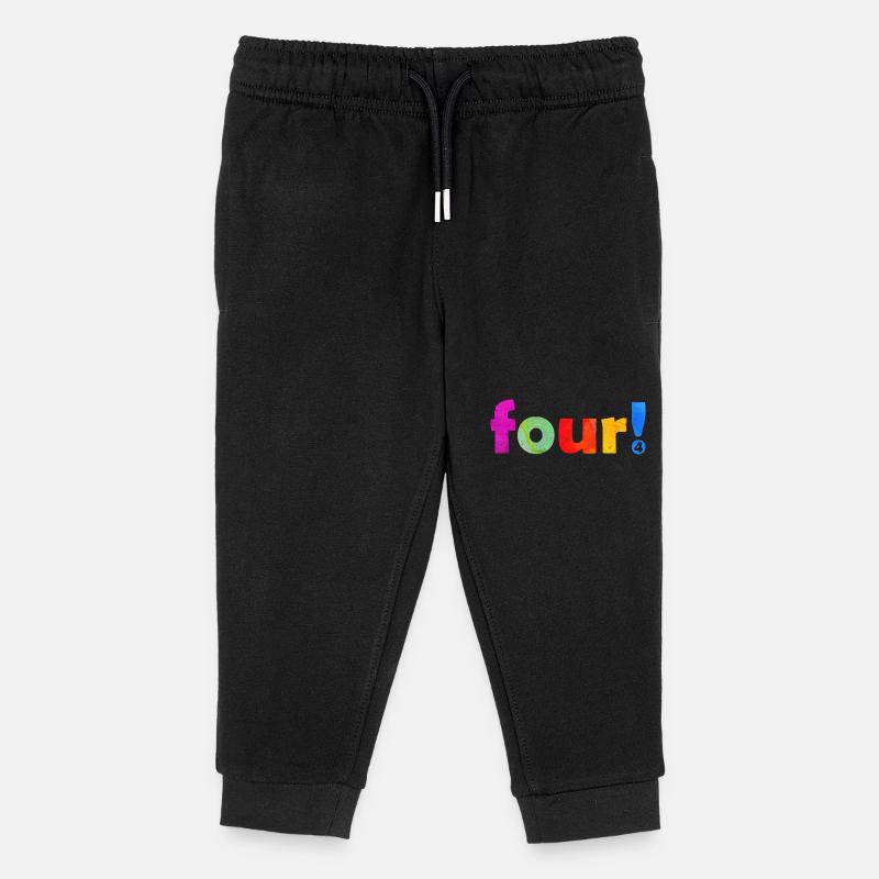 QUATRE 4 ANS 4E ANNIVERSAIRE - Pantalon de jogging enfant bio Stanley/Stella - noir