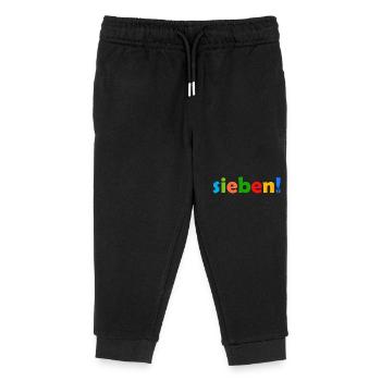 SIEBEN 7 JAHRE JUNGE 7. GEBURTSTAG - Kinder Organic Jogginghose Mini Mover von Stanley/Stella - Schwarz - Vorne