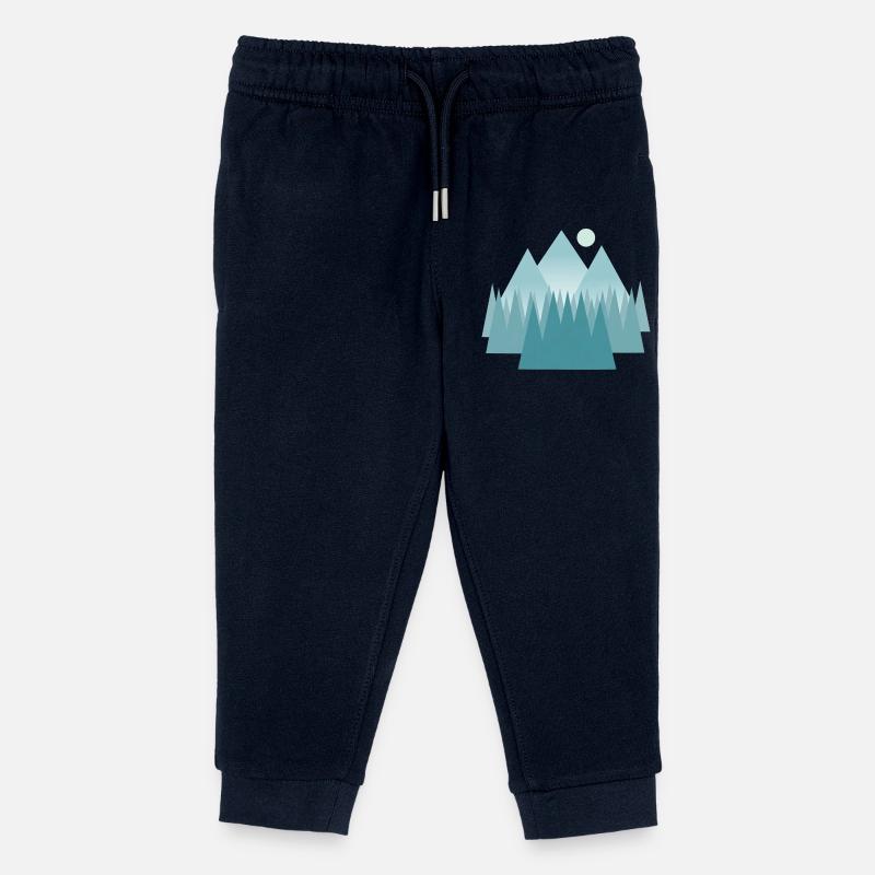 Astralgebirgslandschaft in Blautönen - Kinder Organic Jogginghose Mini Mover von Stanley/Stella - Navy