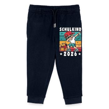Einschulung Schulkind 2026 Dabbing Junge - Kinder Organic Jogginghose Mini Mover von Stanley/Stella - Navy - Vorne