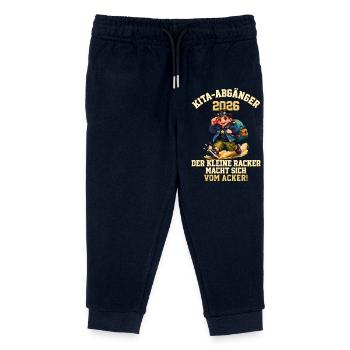 KITA‑Abgänger 2026 Geschenk | Kleiner Racker - Kinder Organic Jogginghose Mini Mover von Stanley/Stella - Navy - Vorne