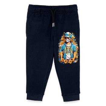 Sugar Skull - Kids Organic Sweatpants by Stanley/Stella - navy - Front