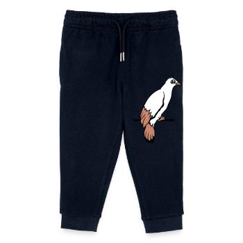 Bird Raven Dove Sitting Cable Hawk Eagle Birdie - Kids Organic Sweatpants by Stanley/Stella - navy - Front
