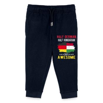 Halb Deutsch Halb Ungar - Kinder Organic Jogginghose Mini Mover von Stanley/Stella - Navy - Vorne