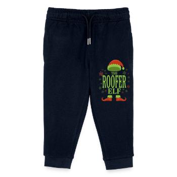 Dachdecker Weihnachtself - Kinder Organic Jogginghose Mini Mover von Stanley/Stella - Navy - Vorne