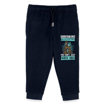 Doberman Dog Owner Dog Gift - Kids Organic Sweatpants by Stanley/Stella - navy - Front