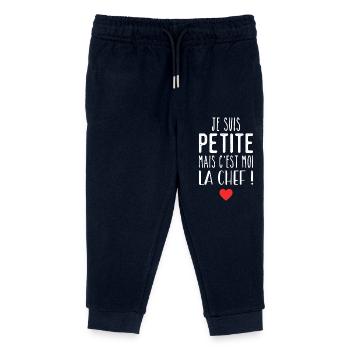 I'm small but I'm the - Kids Organic Sweatpants by Stanley/Stella - navy - Front