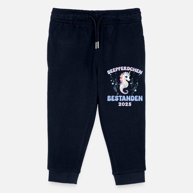 Mädchen Seepferdchen bestanden 2025 Kinder - Kinder Organic Jogginghose Mini Mover von Stanley/Stella - Navy