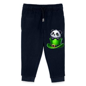 Saint-Patrick Panda Cylindre Trèfle - Pantalon de jogging enfant bio Stanley/Stella - marine - Devant