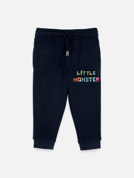 Lille Monster Alfabet Farverige Sjove Bogstaver - Stanley/Stella børne sweatpants økologisk - marineblå