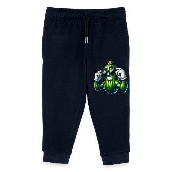 Coole Gurke Gewürzgurke Gemüse Cartoon - Kinder Organic Jogginghose Mini Mover von Stanley/Stella - Navy - Vorne