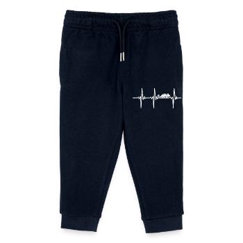 Battement de cœur pour caméléon drôle - Pantalon de jogging enfant bio Stanley/Stella - marine - Devant