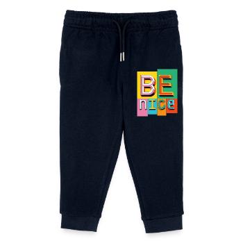 Be nice - Kids Organic Sweatpants by Stanley/Stella - navy - Front
