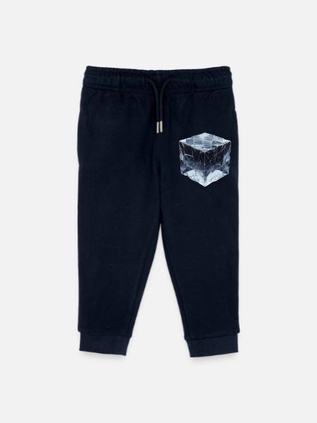 Eiswürfel im Polygon-Stil - Kinder Organic Jogginghose Mini Mover von Stanley/Stella - Navy