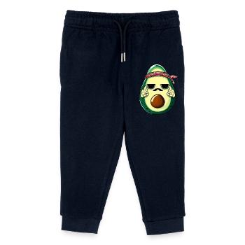 Hippie Avocado mit Bart - Kinder Organic Jogginghose Mini Mover von Stanley/Stella - Navy - Vorne