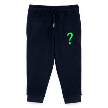 Question mark green - Kids Organic Sweatpants by Stanley/Stella - navy - Front