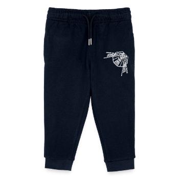 Geometric Tunnel Lines Infinity Optics - Kids Organic Sweatpants by Stanley/Stella - navy - Front