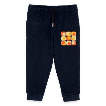 70s Pattern - Kids Organic Sweatpants by Stanley/Stella - navy - Front