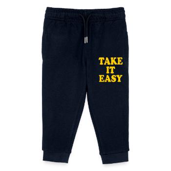 Take it easy - Kinder Organic Jogginghose Mini Mover von Stanley/Stella - Navy - Vorne