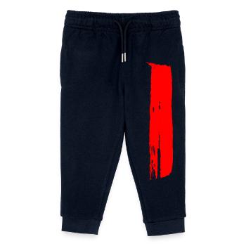 Rayures - Pinceaux / Peints à la main - Pantalon de jogging enfant bio Stanley/Stella - marine - Devant