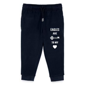 Eagles are the key to my heart - Kids Organic Sweatpants by Stanley/Stella - navy - Front