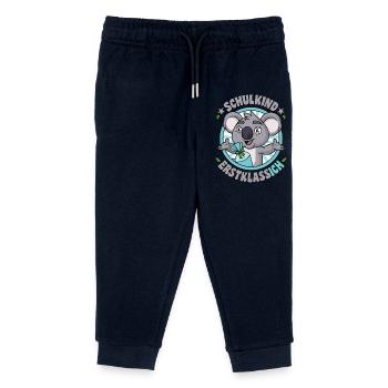 Schulkind Erstklassig Koala Bär Erstklassich - Kinder Organic Jogginghose Mini Mover von Stanley/Stella - Navy - Vorne