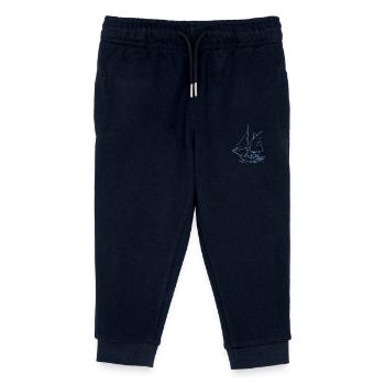 Aventures à la voile en silhouette: Elegant - Pantalon de jogging enfant bio Stanley/Stella - marine - Devant