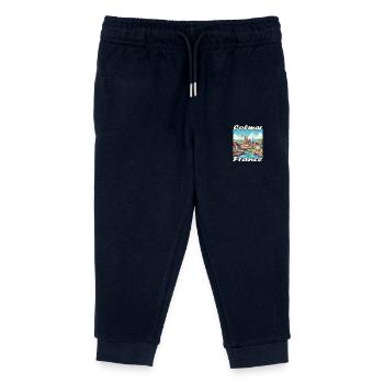 Colmar Old Town, Colonial-Style Port and Canal - Kids Organic Sweatpants by Stanley/Stella - navy - Front