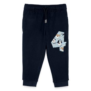 HUNDE NUMMER 4 JAHRE HUND 4. GEBURTSTAG - Kinder Organic Jogginghose Mini Mover von Stanley/Stella - Navy - Vorne