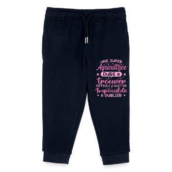 A Super Farmer - Farmer Gift - Kids Organic Sweatpants by Stanley/Stella - navy - Front