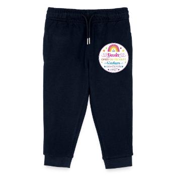 Danke dass Du mir beim Wachsen geholfen hast - Kinder Organic Jogginghose Mini Mover von Stanley/Stella - Navy - Vorne