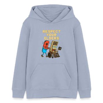 Respect Your Elders Gaming Control Rétro - Sweat à capuche ado bio Stanley/Stella - lavande-violet - Devant - AI Model Teenager Female light (150cm)