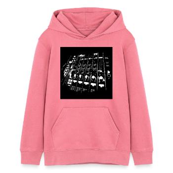 DJ Gesichtsmaske - Teenager Organic Hoodie Mini Cruiser von Stanley/Stella - Pink  - Vorne - AI Model Teenager Female dark (150cm)