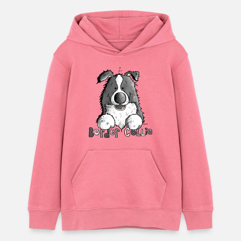 Petit Boder Collie - Chien de Berger - Sweat à capuche ado bio Stanley/Stella - rose 