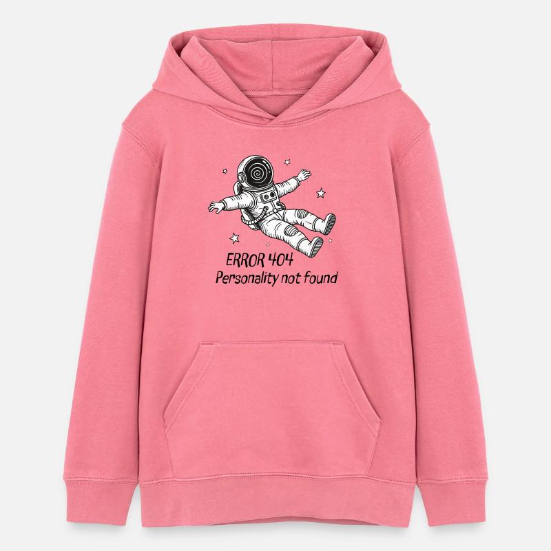 Astronaute Error 404: Personality not found - Sweat à capuche ado bio Stanley/Stella - rose