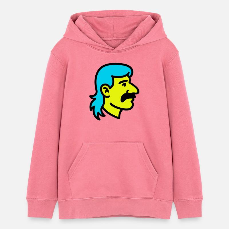 Mullet Homme Pop Art - Sweat à capuche ado bio Stanley/Stella - rose 