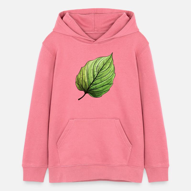 Feuille Gün - Sweat à capuche ado bio Stanley/Stella - rose 