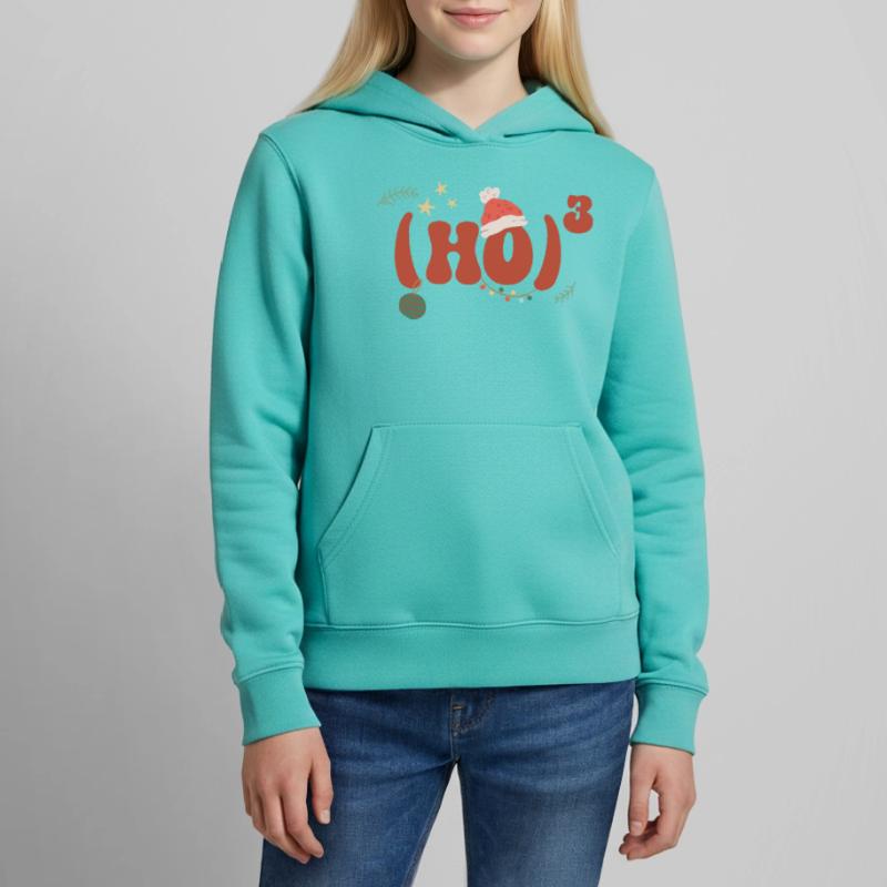Christmas Math Hohoho Math Formula Math Teens Organic Hoodie by Stanley/Stella