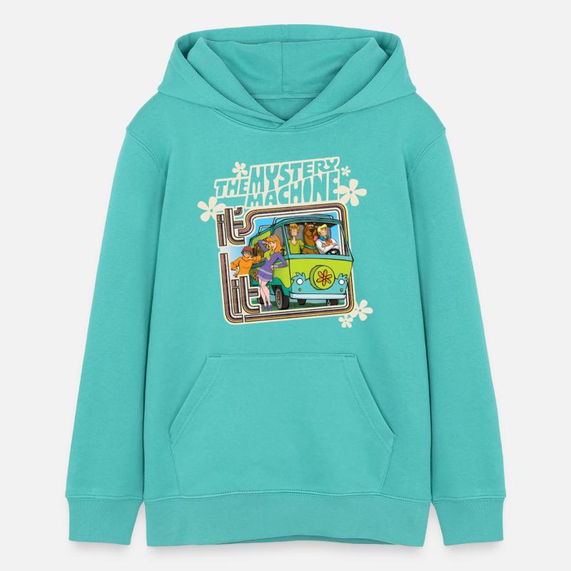 Scooby-Doo La Mystery Machine Bande Groovy - Sweat à capuche ado bio Stanley/Stella - bleu piscine