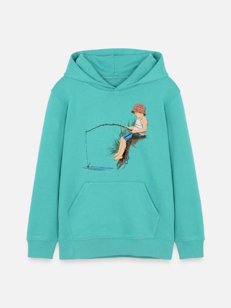 Angler - Teenager Organic Hoodie Mini Cruiser von Stanley/Stella - Poolblau