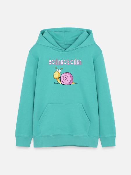 Lustige Scheckchen Schnecke I Comic - Teenager Organic Hoodie Mini Cruiser von Stanley/Stella - Poolblau