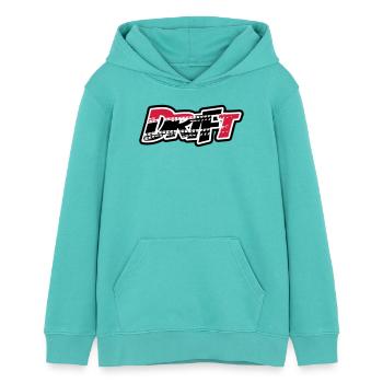 Drift Motorsport - Teens Organic Hoodie by Stanley/Stella - pool blue - Front - AI Model Teenager Female light (150cm)
