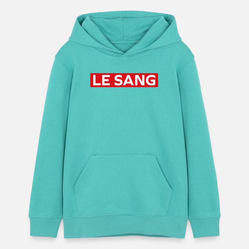 le sang - Sweat à capuche ado bio Stanley/Stella - bleu piscine