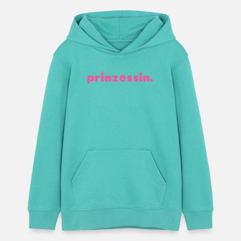 princesse. - Sweat à capuche ado bio Stanley/Stella - bleu piscine