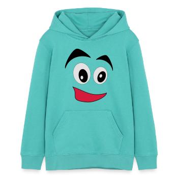comic - Teenager Organic Hoodie Mini Cruiser von Stanley/Stella - Poolblau - Vorne - AI Model Teenager Female light (150cm)