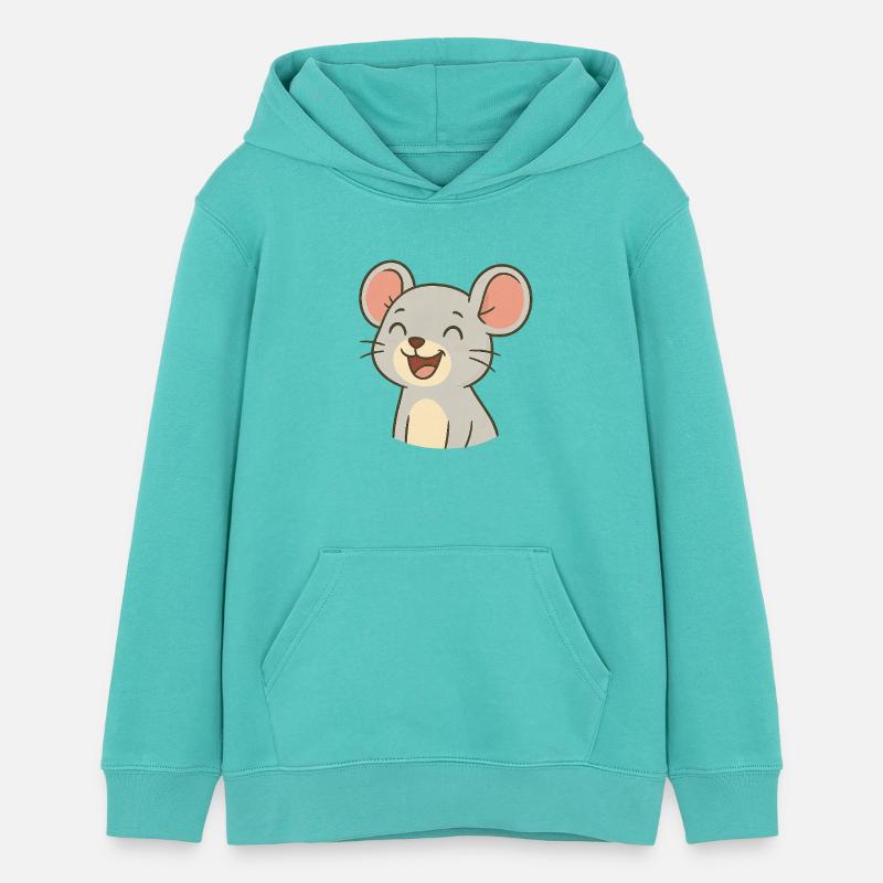 Lachende_Maus - Sweat à capuche ado bio Stanley/Stella - bleu piscine
