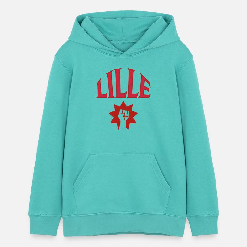 Lille - Sweat à capuche ado bio Stanley/Stella - bleu piscine