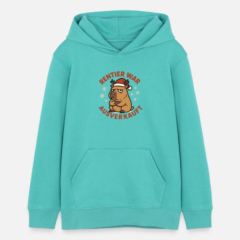Malheureusement, Reindeer a vendu complet Capybara - Sweat à capuche ado bio Stanley/Stella - bleu piscine