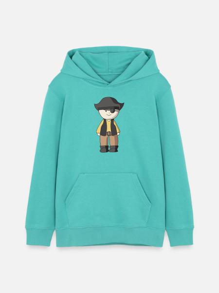 Pirat - Teenager Organic Hoodie Mini Cruiser von Stanley/Stella - Poolblau